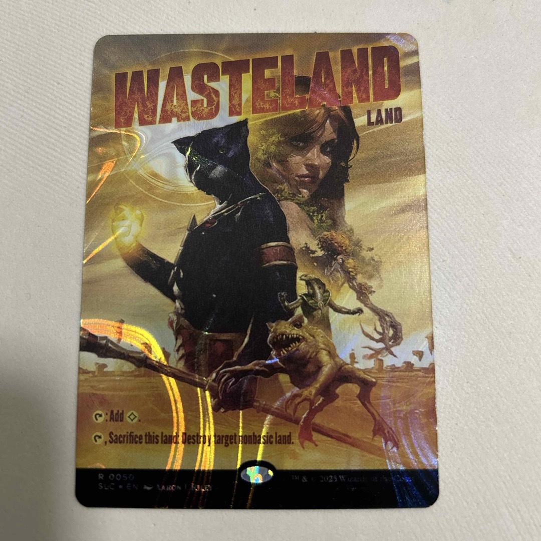 MTG 不毛の大地 英語版 secret lair ハロー・FOIL 1枚 マジック：ザ