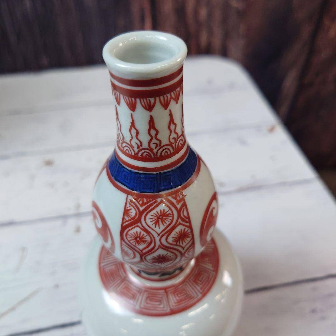 九谷焼造須田菁華 赤絵雲龍文瓢箪徳利