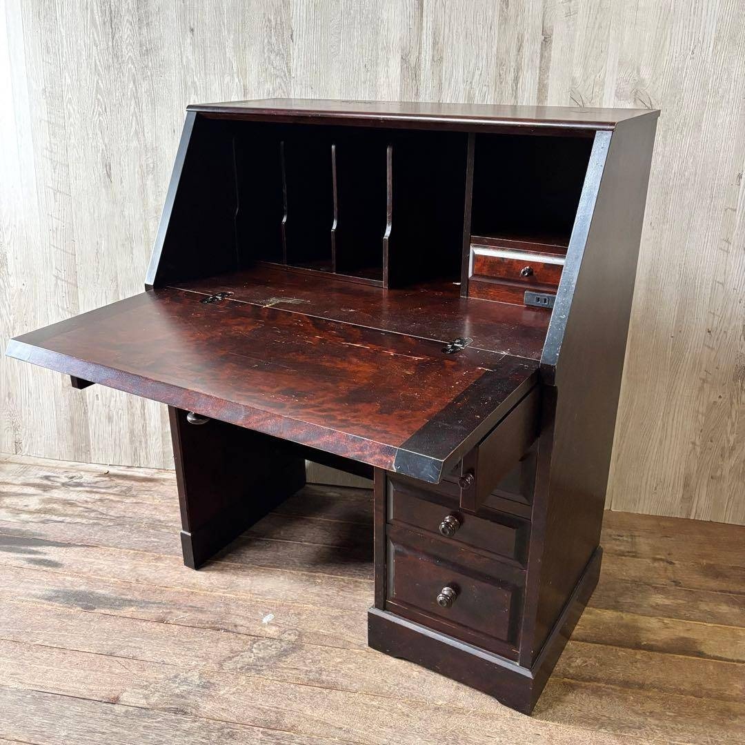 北海道民芸家具 ライティングビューロー 勉強机 学習机 書斎机 美術品