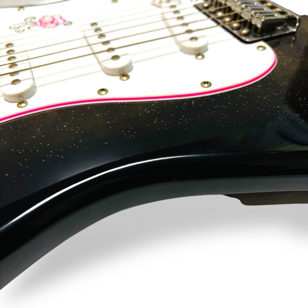 希少な純正ケース付】ジプシーローズ エレキギター ラメ入 女性向け
