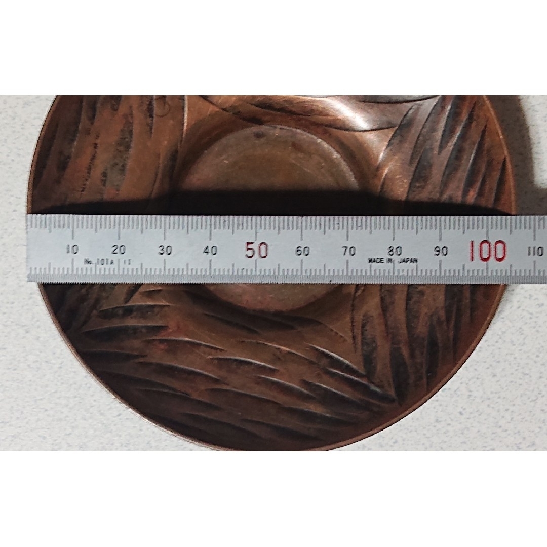 ヴィンテージ 銅製茶托 5枚セット 木箱付き