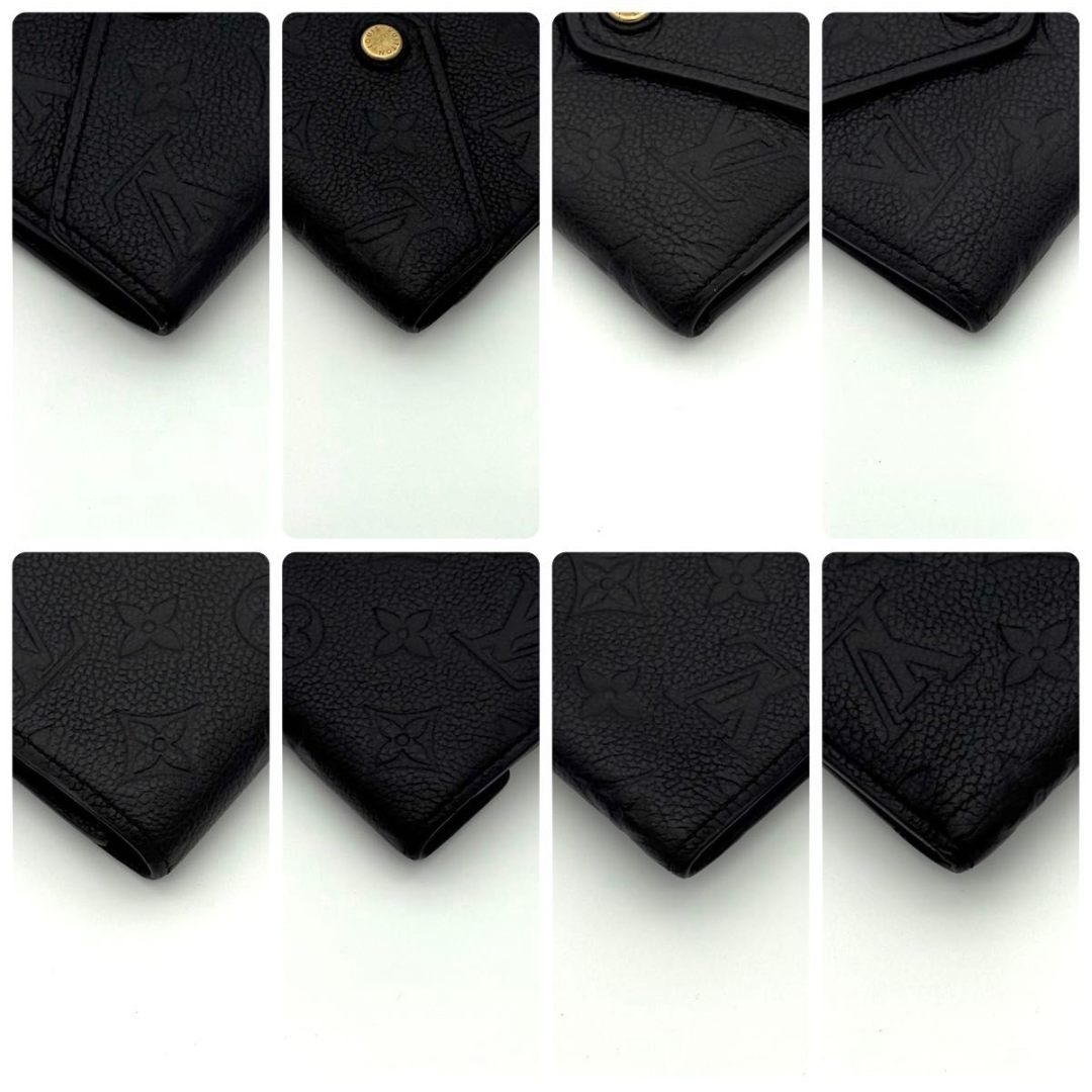 ルイヴィトン 折財布 モノグラム アンプラント ヴィクトリーヌ 黒 2454