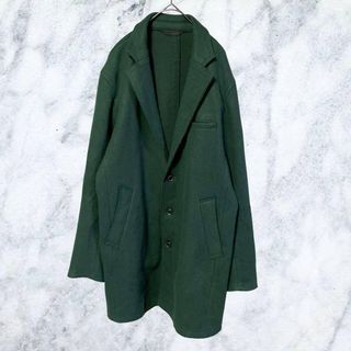 ikka - 12977 ikka チェスターコート ロングコート グリーン 緑 L