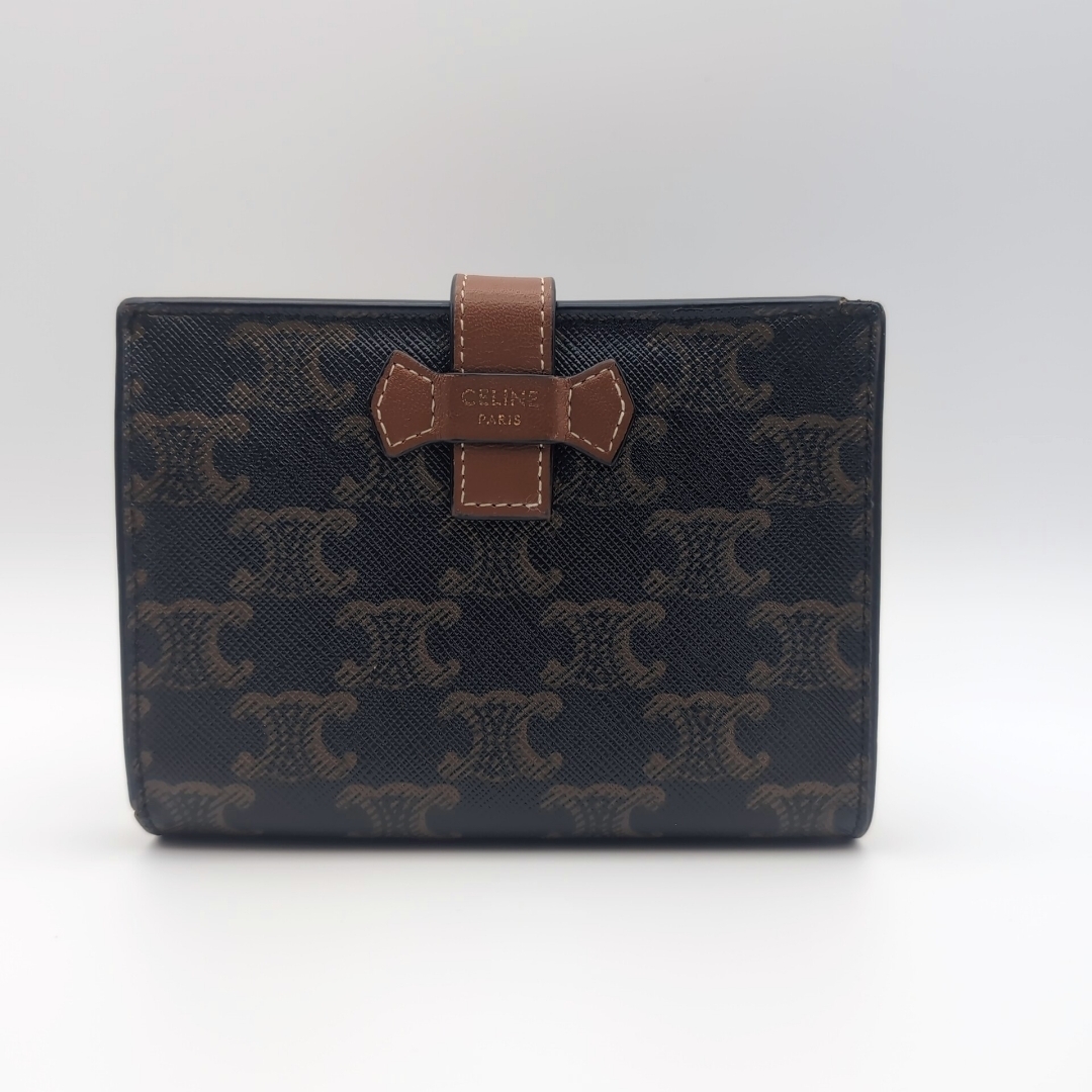 CELINE - セリーヌ 二つ折り財布 トリオンフ ミディアムストラップ
