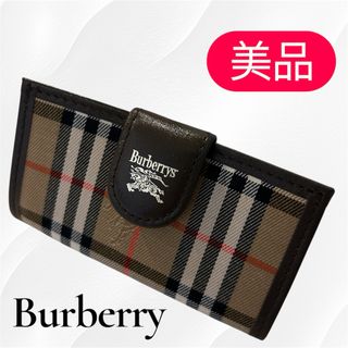 BURBERRY - ✨極美品✨バーバリー ノバチェック キーケース キャンバス