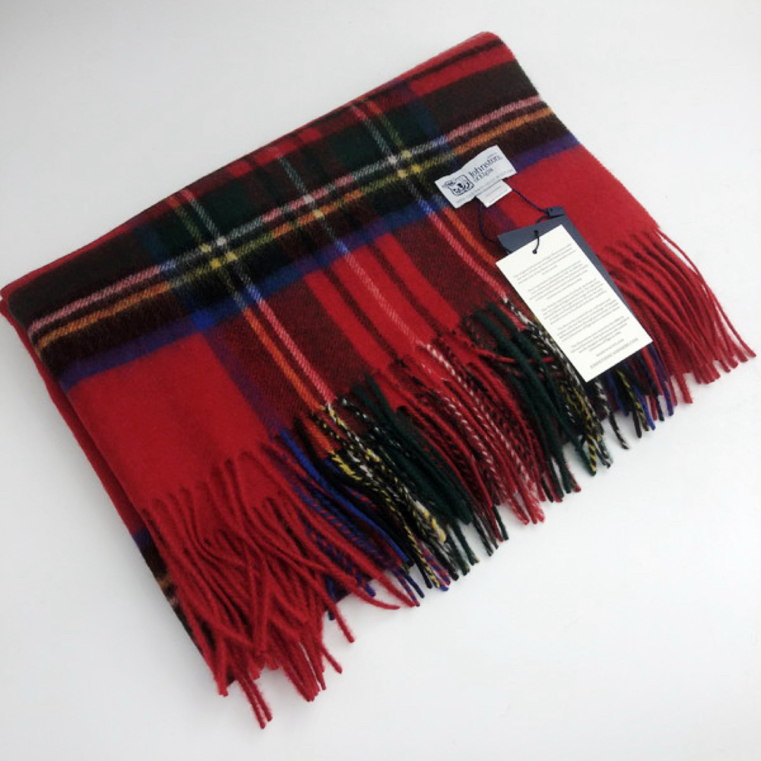 Johnstons - ジョンストンズ 大判 マフラー スカーフ ロイヤル