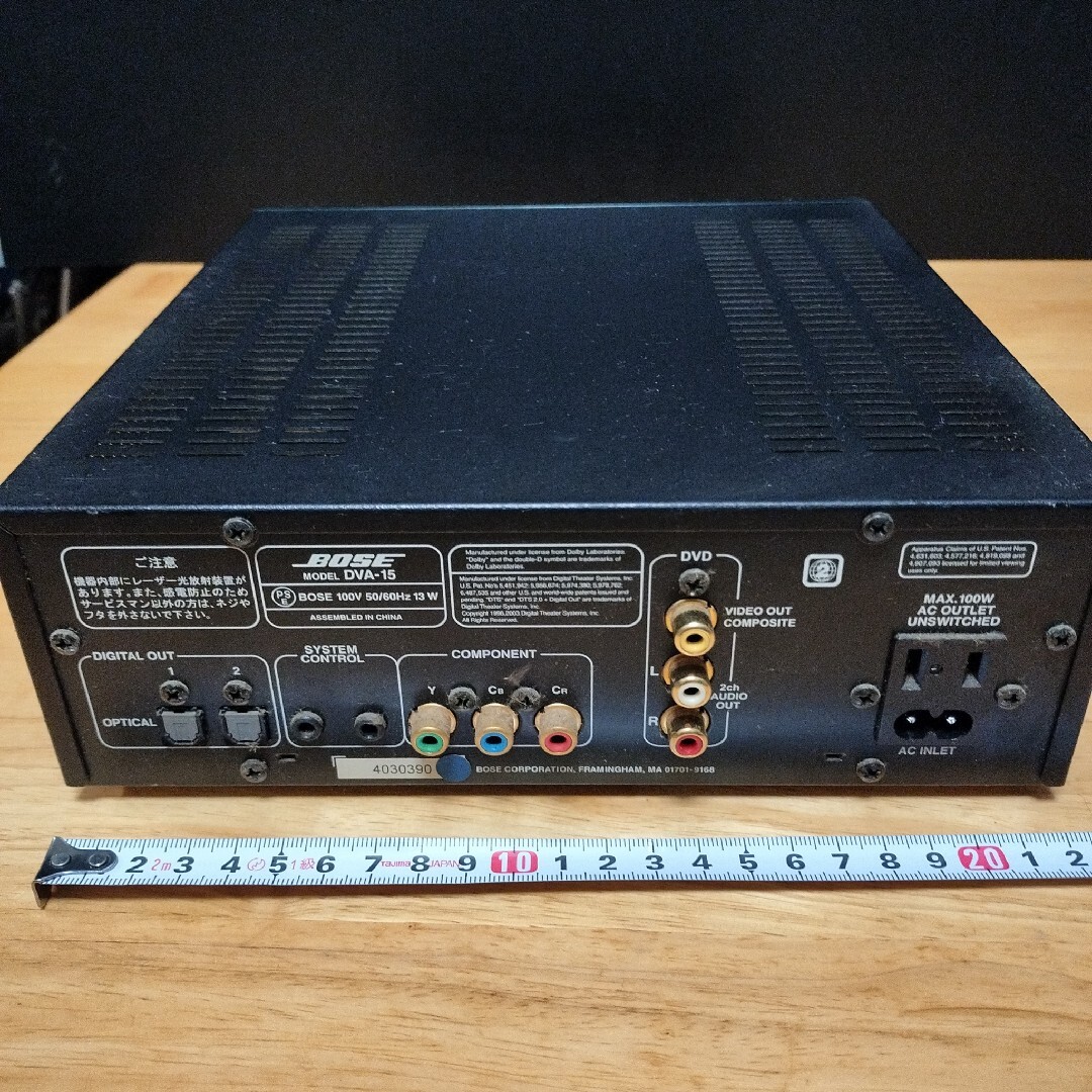 BOSE - BOSE DVA-15 DVD 通電確認済 読取不良 ジャンク品の通販 by