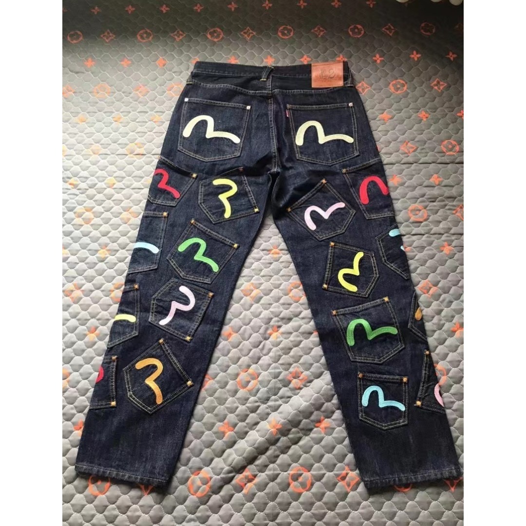 EVISU - サイズ32 刺繍 メニーポケット 2020 赤耳 極美品 エヴィス
