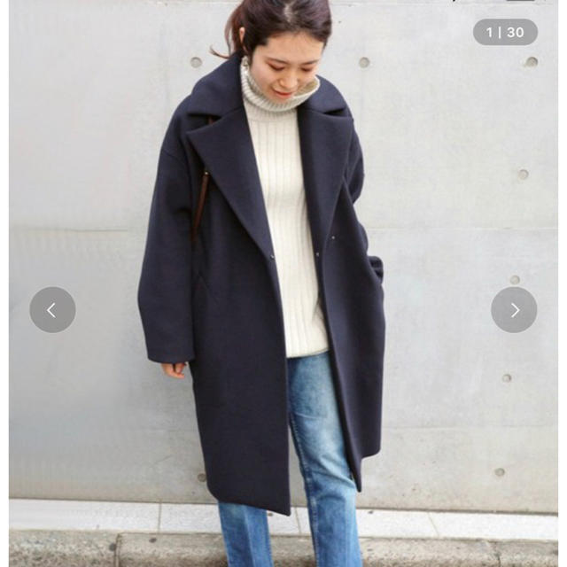 新品 イエナ IENA manteco オーバーチェスターコート ネイビー 紺