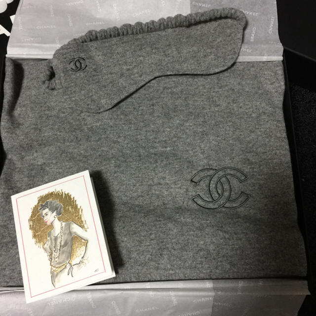 シャネル CHANEL アイマスク ブランケット ポーチ 3点セット グレー