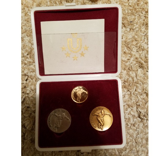 ユニバーシアード 東京大会 金 銀 銅 記念メダル3種 金 K18 7.5g