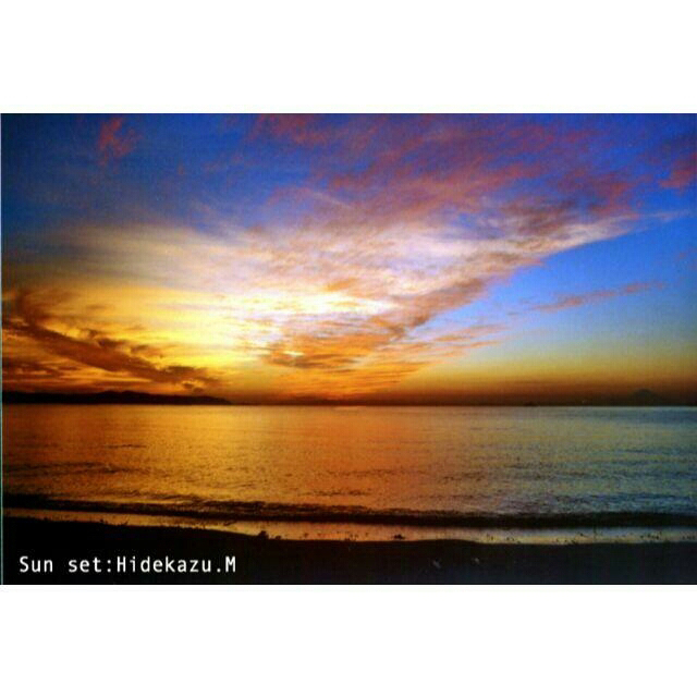 芸術写真 大型！! ☆Hidekazu,M / 写真 / A1 / 扇にひらく夕日（館山
