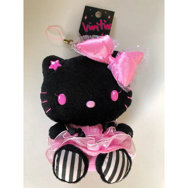 キーホルダー ストラップ 万博 キティ 7種コンプリート 黒キティ