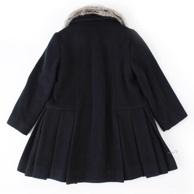 タルティーヌ エ ショコラファー襟ウールコート120