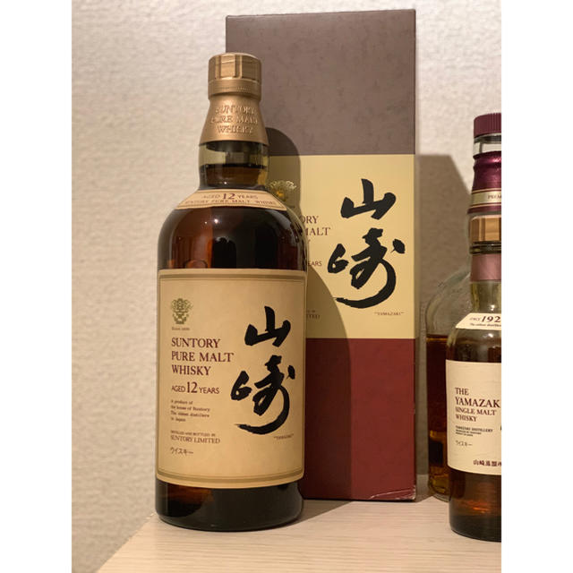 サントリー - 山崎12年 750ml 旧ボトル ピュアモルト 箱付 未開栓の