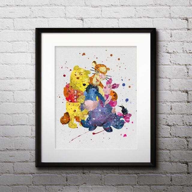 新品☆くまのプーさん Winnie the Pooh イーヨ 油絵風 額縁