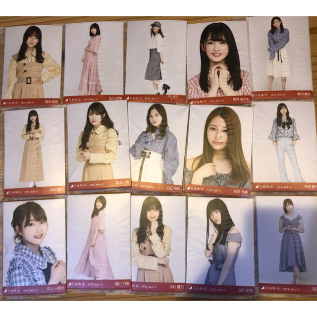 乃木坂46 生写真 福岡 ライブt ギンガムチェック バラ まとめ売り