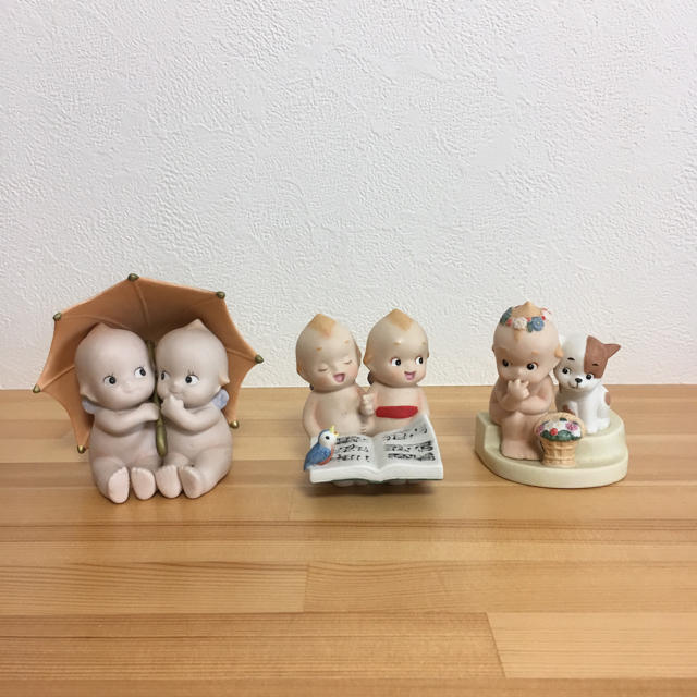 加藤工芸 陶器 キューピー 3体セット 加藤工芸 キューピー 陶器 3