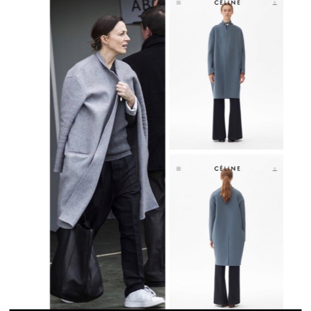 CELINE - Celine エッグクロンビー カシミヤコート グレーの通販 by