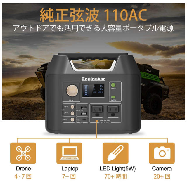Enginstar ポータブル電源 110000mAH/407Wh