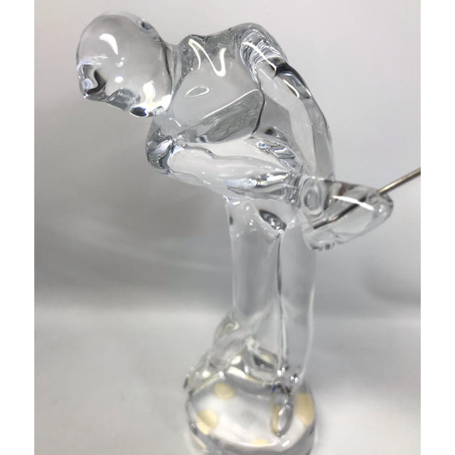 Baccarat バカラ ゴルファー クリスタルガラス オブジェ 置物 スイング