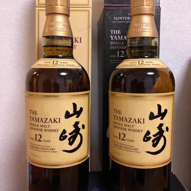 未開栓】サントリー シングルモルトウイスキー 山崎 12年 2本SET