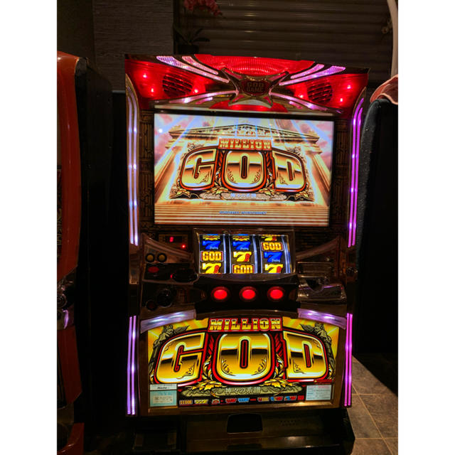 パチスロ実機.神々の凱旋.データカウンター ミリオンゴッド実機 GOD