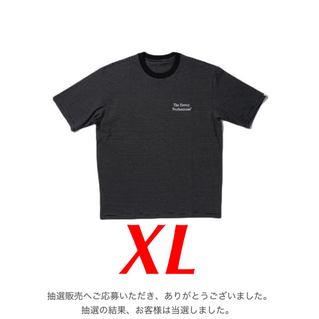 Ennoy ボーダーTシャツ ブラックxl