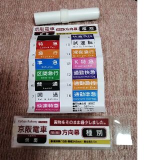 のあ品】京阪電車 方向幕(側面種別) 京阪百貨店 - 京阪電車 ミニ方向幕