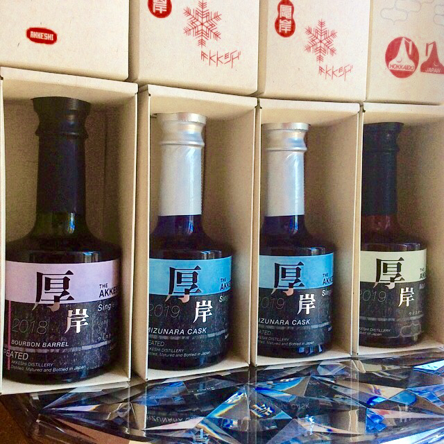 厚岸ウイスキー4本セット 『寒露』『雨水』『清明』『大暑』 厚岸 4本