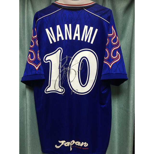 サッカー日本代表 【サイン入り】 10名波浩選手ユニフォームLサイズ