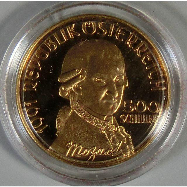 モーツアルト没後200年記念 500シリング金貨 プルーフの通販 by 幸｜ラクマ