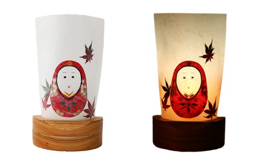 花あかり「姫だるま」 ランプシェード 伝統工芸品 - 大分県竹田市