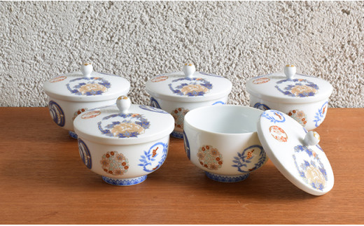 深川製磁 【有田焼】染錦花丸紋 土瓶茶器揃 A500-25 - 佐賀県有田町