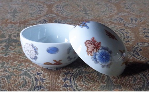 深川製磁 【有田焼】菊七宝 ボンボニエール A75-13 - 佐賀県有田町