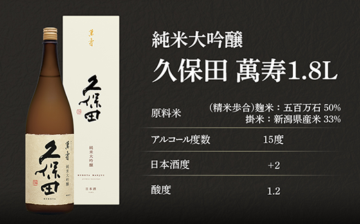 36-71A久保田 萬寿1.8L（純米大吟醸） - 新潟県長岡市｜ふるさと