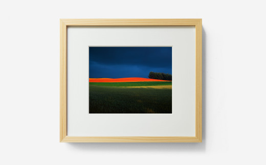 前田真三 額付き写真（黒額） キャビネサイズ[040-19] - 北海道美瑛町