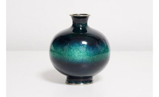 ☆色3種☆【尾張七宝窯元 加藤七宝製作所】4.5寸玉形花瓶 宙・水