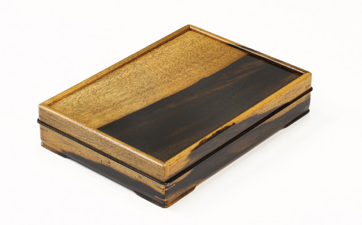 書道具 唐木 黒檀 足付 硯箱 書道具 唐木 黒檀 足付 硯箱