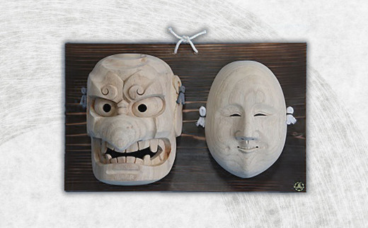 高千穂神楽面（対・白木） | 神楽 神楽面 夜神楽 伝統 伝統工芸品 工芸