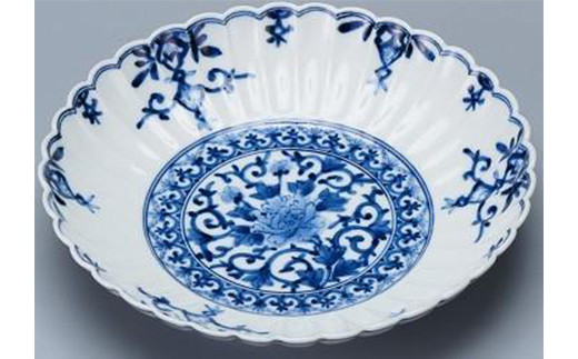 加賀九谷焼〈山本長左〉5号皿 瓔珞牡丹唐草 5枚組【高島屋選定品