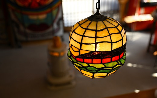 ステンドグラス ランプ 《 バーガータイプ 》 照明器具一式 インテリア