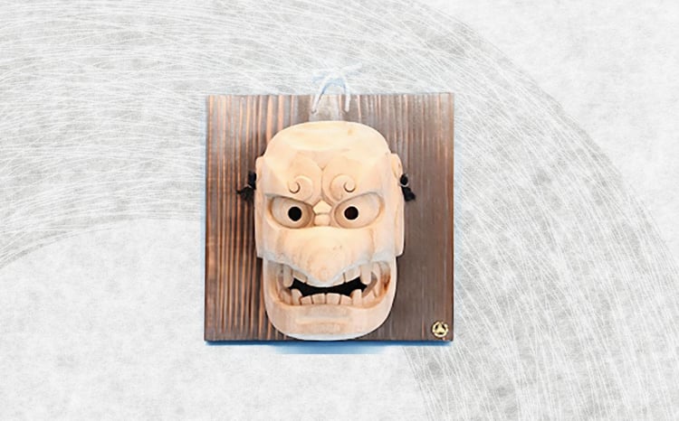 高千穂神楽面（手力雄命・白木） | 神楽 神楽面 夜神楽 伝統 伝統工芸