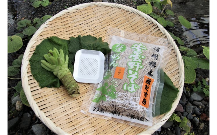 藤屋わさび農園 生わさびとそばセット - 長野県安曇野市｜ふるさと