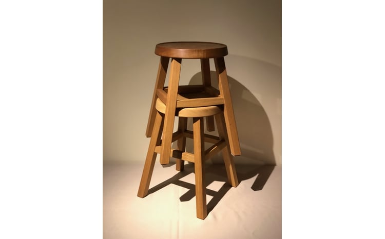 四方転びのサイドテーブル兼用スツール/丸椅子 スツール スタッキング