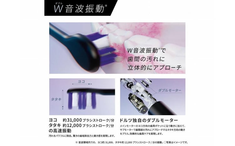 電動歯ブラシ パナソニック 音波振動ハブラシ ドルツ EW-DT73-A