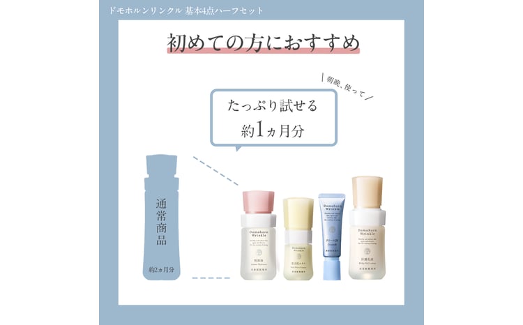 ドモホルンリンクル 基本4点ハーフセット 化粧水 美容液 クリーム 乳液