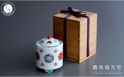 有田焼 十三代柿右衛門窯作 花瓶 菊鳥文 伝統工芸 丸兄商社 A2200-7