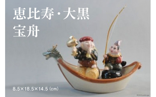 大黒様と恵比寿さまの鬼瓦の飾り物