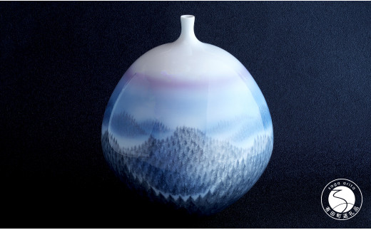 有田焼 藤井朱明 朝日花瓶 伝統工芸 日本陶芸展 丸兄商社 A1200-3